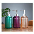 400ml clear glass hand Soap sanitizer Dispenser bottle with Rust Proof Stainless Steel Pump